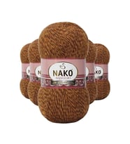 5 Adet Angora Lüks El Örgü İpi Hardal Muline 21361