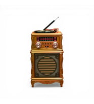 Nostaljik Eskitme Tasarım Radyo,Plak Çalar Görünüm Bluetooth Nostalji Radyo