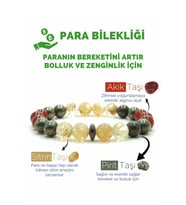 Para Bilekliği Sitrin Pirit Akik Doğal Taş Bileklik