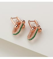 TİFFANY TAŞLI ROSE 925 AYAR GÜMÜŞ KÜPE