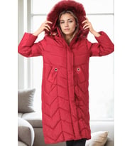 Dewberry Kadın %100 Polyester Kaban Bordo Z6751 Günlük Dış Giyim, Kazak ve Gömlek Kombini, Seyahat Gardırobu
