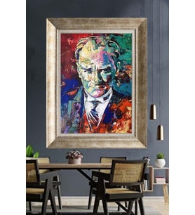 Gümüş Çerçeveli Atatürk Tablo ds242