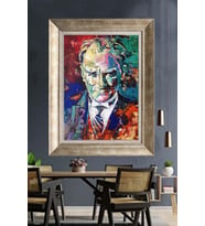 Gümüş Çerçeveli Atatürk Tablo ds242