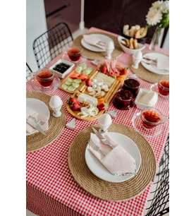 6 Kişilik Amerikan Servis / Tabak Altlığı / Supla Seti / Hasır Supla 30cm