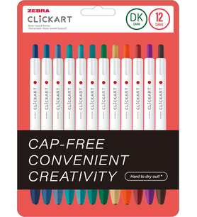 ZEBRA CLICKART MARKET PEN DK 12 LI SET