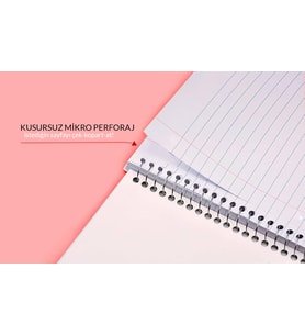 Lexroo A5 Spiralli Karton Kapak ikili Royalty Loyalty Temalı Defter Seti Kareli Perforajlı Çek