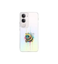 Vivo Y29 5G ile uyumlu Splash arı tasarımlı şeffaf silikon kılıf
