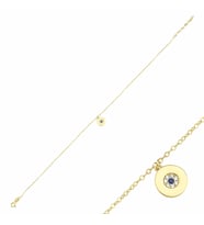Halhal Altın Bileklik Nazarlı 14K Gold 20 - 25 cm