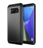 VRS Design Galaxy S8 ile Uyumlu Waved Hard Drop Kılıf Waved Waved Dark Silver