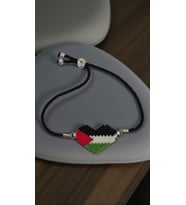 Miyuki Boncuk El Yapımı Filistin Bayrağı Ayarlanabilir Bileklik (Çok Renkli)