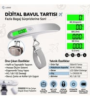 Dijital Bul Tartısı LCD Ekranlı Taşınabilir Kompakt Hassas El Tartısı 50 KG Kapasiteli