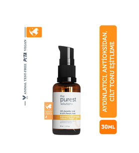 The Purest Solutions C Vit Aydınlatıcı Ve Ton Eşitleyici Bakım Serumu 30 ml %10 Ascorbic Acid & Feru