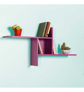 Adore Mobilya Dekoratif Duvar Rafı - Mor 100x50x18 cm (GxYxD)