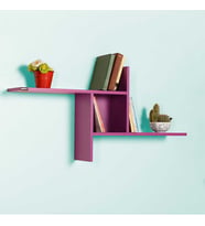 Adore Mobilya Dekoratif Duvar Rafı - Mor 100x50x18 cm (GxYxD)