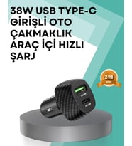 Çift Cihaz Destekli 38w Güçlü Çakmaklık Araç Şarj Cihazı
