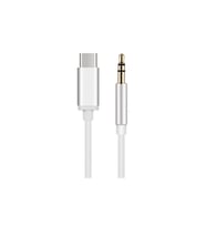 Type-C AUX Kablo 3.5mm Araç AUX Ses Kablosu Telefon AUX Dönüştürücü (Beyaz)