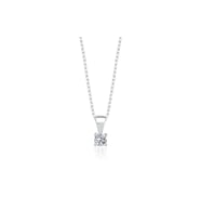 Vog 0.20 Karat Effective Diamond Işıltılı Dokunuş Tektaş 925 Ayar Gümüş Kolye