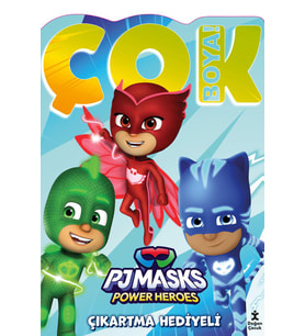 Pjmask Çok Boya! Çıkartmalı Dev Boyama Kitabı