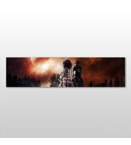 Kızıl Gökyüzü Kanvas Tablo 210x70cm (Karışık)