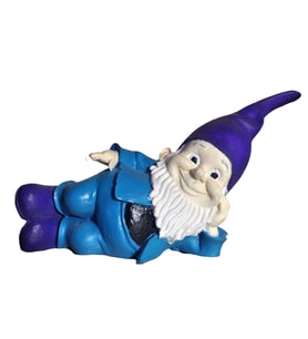 YATAN CÜCE GNOME 11 cm. El Boyaması Biblo, Dekoratif El Sanatları, ev & ofis için özgün dekor ürünü