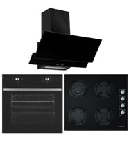 Alveus 3 Program Siyah Ankastre Cam Set