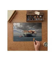Yük Gemisi - Deniz Tasarımı 240 parça Ahşap Puzzle Ahşap Kutuda MP06465