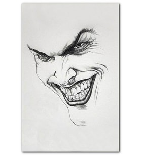 Cakatablo Joker Karakalem Çalışması Görseli MDF Tablo