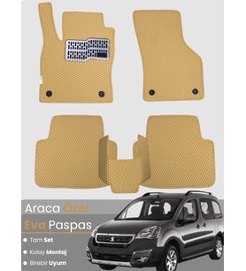 PEUGEOT PARTNER (2008-2018) Uyumlu EVA Paspas Tam Set–Araca Özel,Oto Paspas