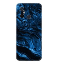 Xiaomi Redmi 12C Kılıf Resimli Desenli Baskılı Silikon Blue MArble 1379