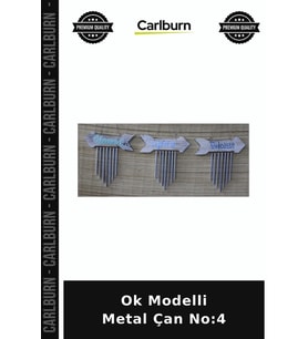 Özel Üretim Dekoratif Aksesuar Hediyelik Ok Modelli Metal Çan No:4