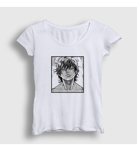 Presmono Kadın Beyaz Cool Anime Hanma Baki T-Shirt 317332tt