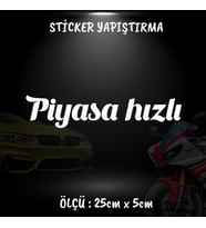 piyasa hızlı yazı etiket sticker - 2adet çıkartma araba motosiklet kask atv tablet pc buzdolabı otomobil bilgisayar uyumlu