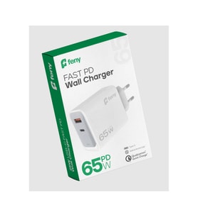 Northcity FENY FN-C65 65W USB+Type-C Akıllı Isı Kontrol Chip Qualcomm Quick Charge 3.0 Şarj Adaptörü