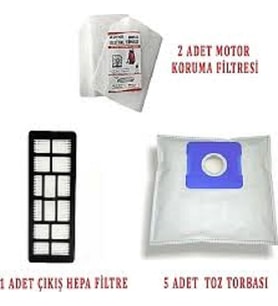 ARÇELİK 4240 SÜPÜRGE 1 FİLTRE+ 2 MOTOR KORUMA +5 ADET TOZ TORBA 1  SET