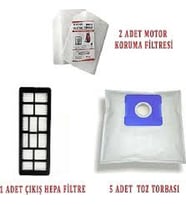 ARÇELİK 4240 SÜPÜRGE 1 FİLTRE+ 2 MOTOR KORUMA +5 ADET TOZ TORBA 1  SET