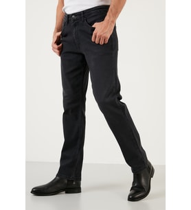 Buratti Pamuklu Yüksek Bel Slim Fit Boru Paça Jeans Erkek KOT PANTOLON 4104M51TEXAS (Siyah)