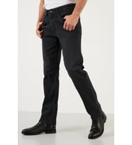 Buratti Pamuklu Yüksek Bel Slim Fit Boru Paça Jeans Erkek KOT PANTOLON 4104M51TEXAS (Siyah)