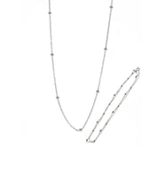 Söğütlü Silver Gümüş 45 cm rodyumlu top top zincir