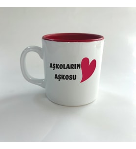 Aşkoların Aşkosu Baskılı Sevgililer Günü Kırmızı Multi Kupa