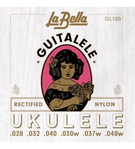 La Bella GL100 Guitalele Teli Seti (Orta Seviye - Guitalele Aksesuarı)  Kısa Skala İçin Özel Üretim, Naylon ve Gümüş Kaplama Sargı, Parlak ve Net Ton Karakteri  Uyum: Tüm Guitalele Modelleri