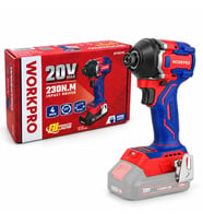 WORKPRO WP390105 20Volt 230Nm Kömürsüz Profesyonel Şarjlı Darbeli Tornavida (Akü Dahil Değildir)