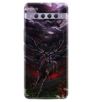 TCL 10 Plus Kılıf Silikon Desen Dark Deer 1786