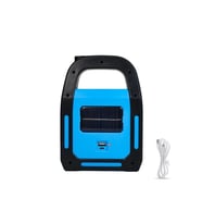 Solar Işıldak Powerbank El Feneri Güneş Enerjili Usb Şarjlı Kamp Lambası Mobil Güç Kaynağı Led (Mavi)