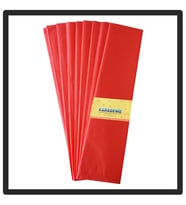 Lino Krapon Kağıdı Kırmızı - 6 adet