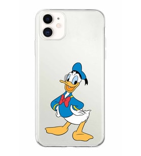 Apple iPhone 11 Uyumlu Kapak Donald Duck Tasarımlı Şeffaf Silikon Kılıf