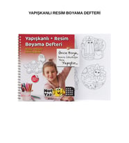 Yapışkanlı Resim Boyama Defteri – Çocuklar İçin Eğitici Boyama Kitabı