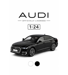 Audi A6L 1:24 Ölçek Döküm Metal Model Araba Sesli Işıklı Çek Bırak Lisanslı Siyah