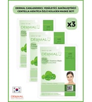 Dermal Canlandırıcı, Yenileyici, Sakinleştirici Centella Asiatica Özlü Kolajen Maske 23 Gr 3 Adet