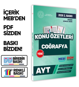 2026 YKS-AYT MEBİ-OGM Coğrafya Pratik Konu Özet Kitabı RENKLİ A4 Boyut Görsel Destekli BASKI ÜCRETİ
