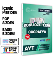2026 YKS-AYT MEBİ-OGM Coğrafya Pratik Konu Özet Kitabı RENKLİ A4 Boyut Görsel Destekli BASKI ÜCRETİ